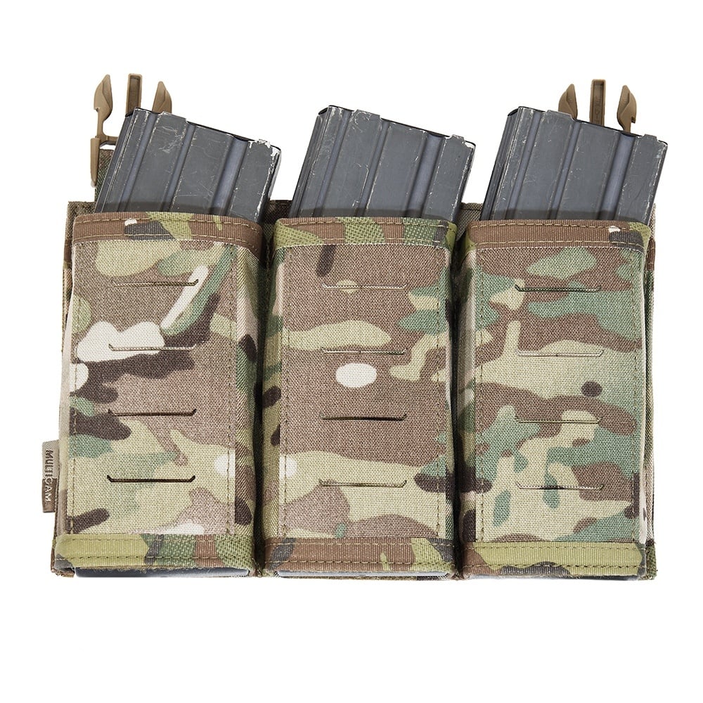 Abnehmbares dreifaches Magazinpaneel mit Druckknöpfen – MultiCam