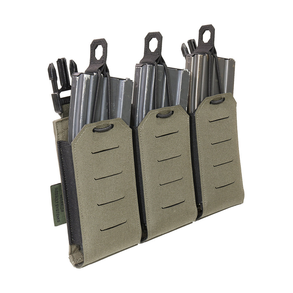 Laser Cut Detachable Triple Bungee 5.56 Panel - Ranger Green