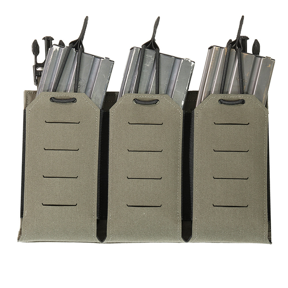 Laser Cut Detachable Triple Bungee 5.56 Panel - Ranger Green