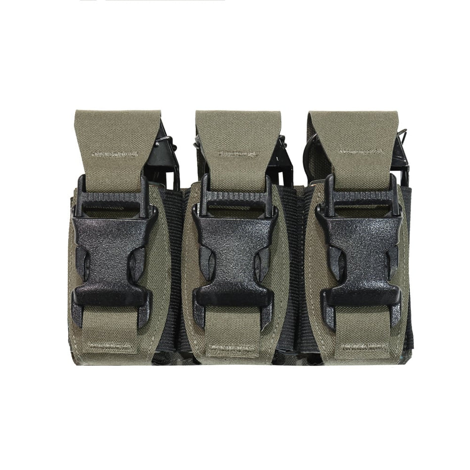 Laser Cut Dreifach-40-mm-Flashbang-Pouch – Ranger Green