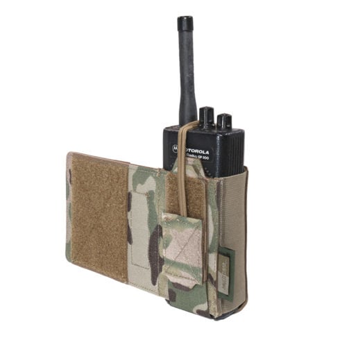 Laser Cut Wing Velcro Adjustable Radio Pouch (Left Side) - Multicam