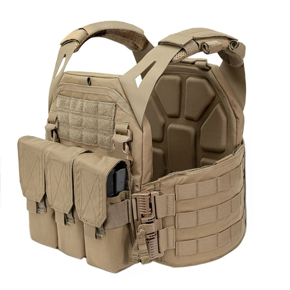LPC V1 Low Profile Carrier with Detachable Triple 5.56 M4 Panel - Coyote Tan