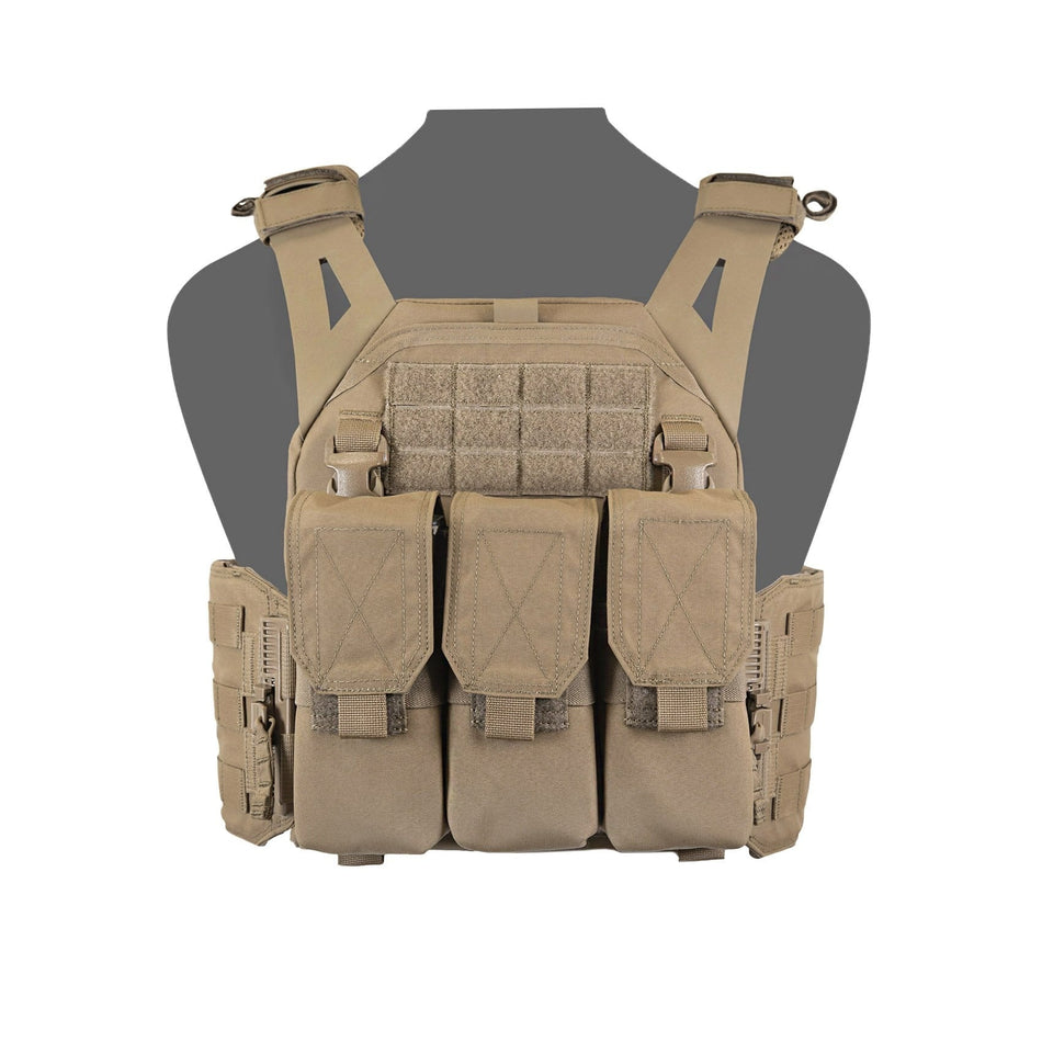 LPC V1 Low Profile Carrier with Detachable Triple 5.56 M4 Panel - Coyote Tan