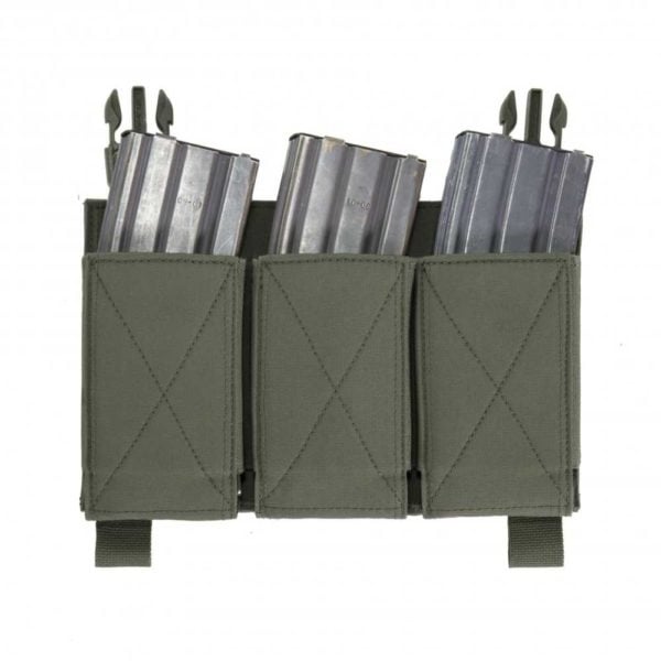 Detachable Triple Elastic Molle Pouch – Ranger Green