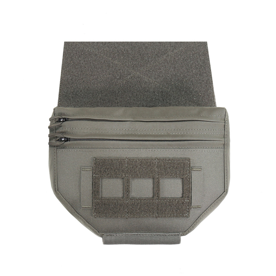 Laser Cut Drop Down Velcro Utility Pouch - Ranger Green
