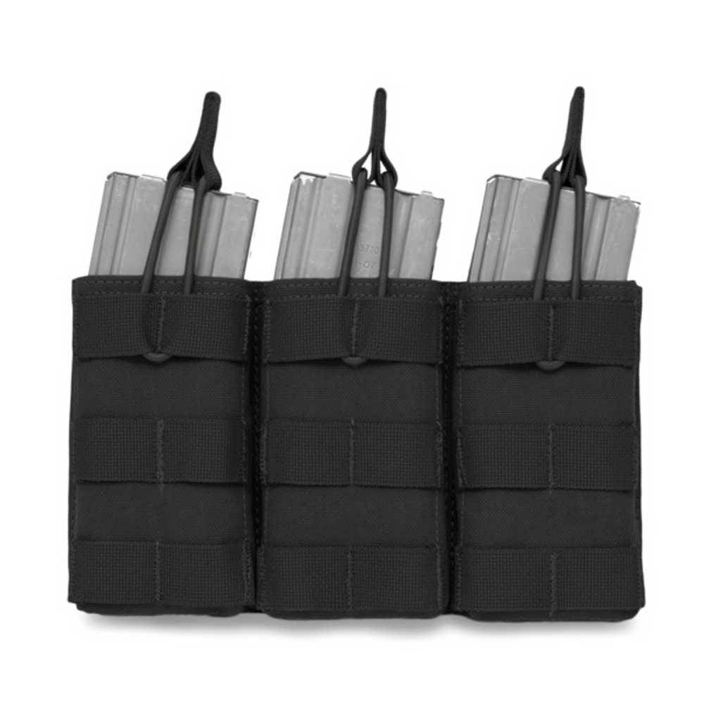 Dreifaches offenes 5,56-mm-Magazin-Bungee-Haltesystem – Black