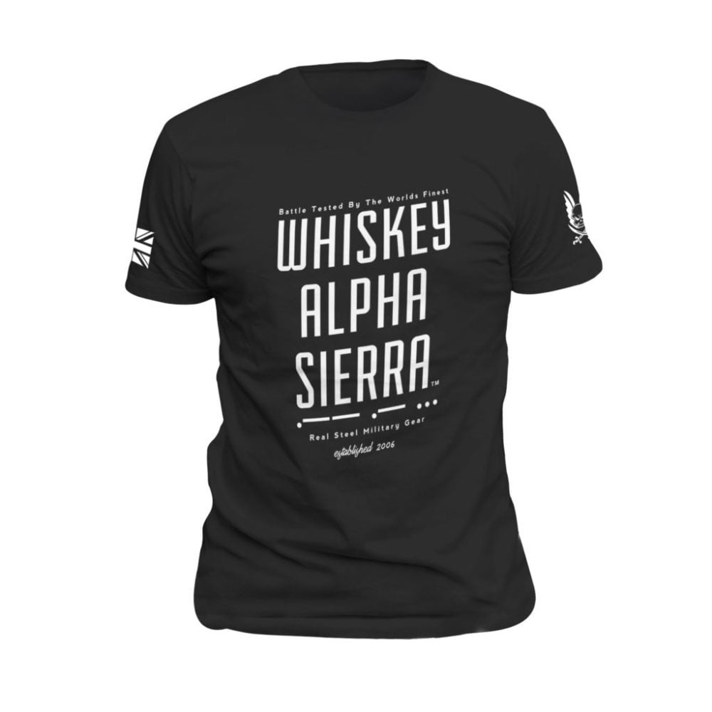 Whisky Alpha Sierra T-Shirt – Schwarz