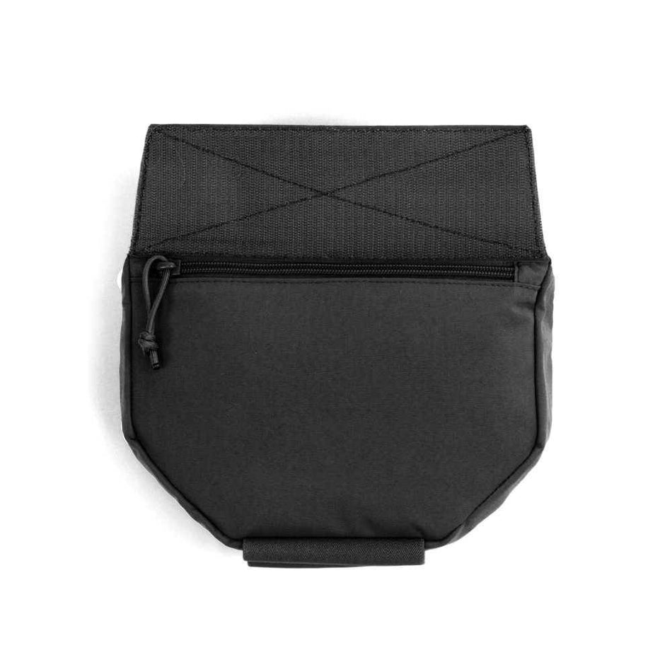 Drop Down Velcro Utility Pouch - Black