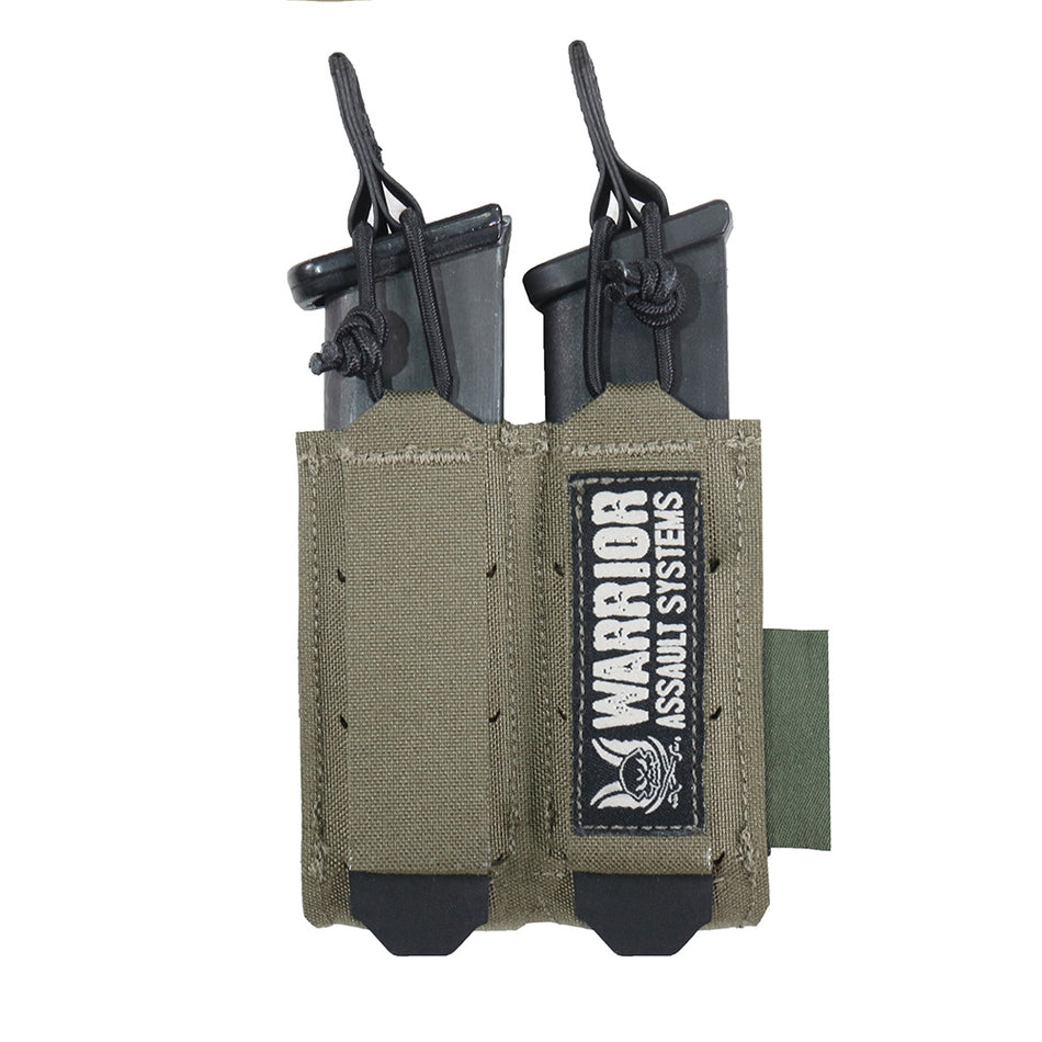 Laser Cut Double Bungee Pistol Pouch - Ranger Green