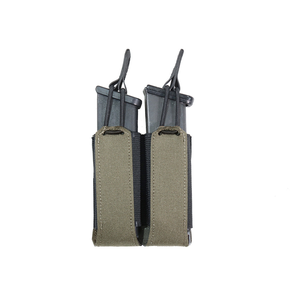 Laser Cut Double Bungee Pistol Pouch - Ranger Green