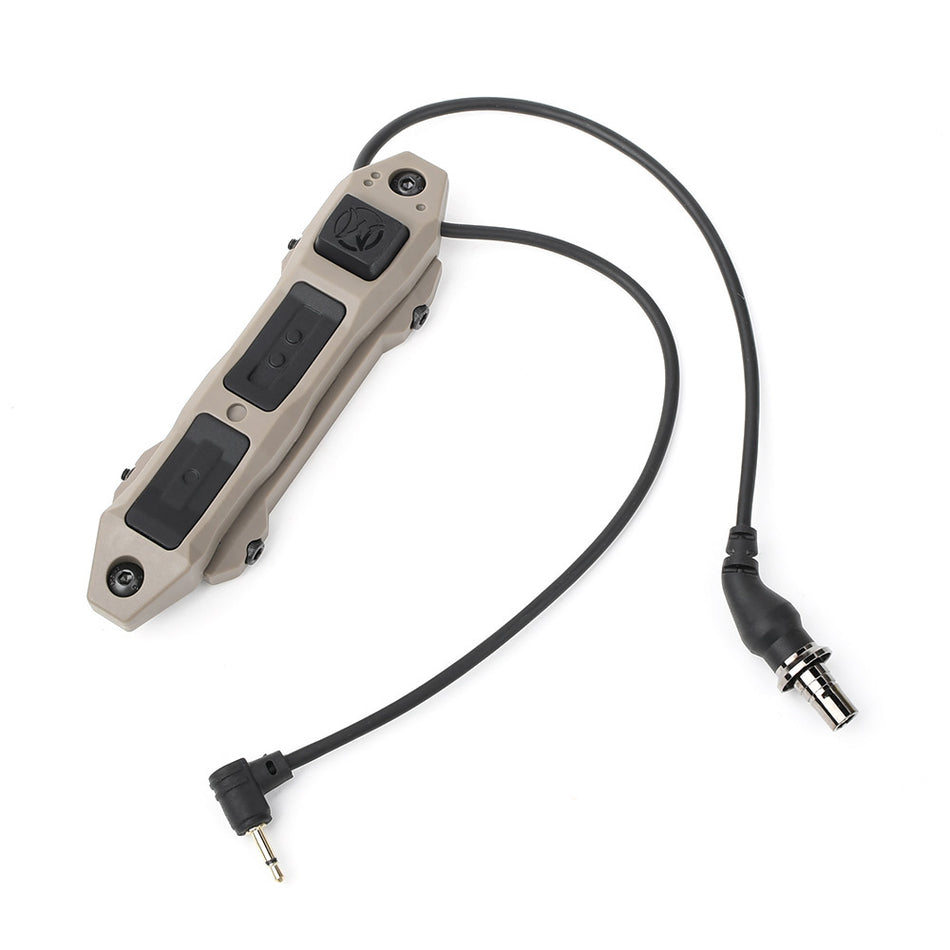 Taktischer erweiterter Dual-Funktions-Kabelschalter mit Sperre, SF ML & 3,5 mm – Dark Earth