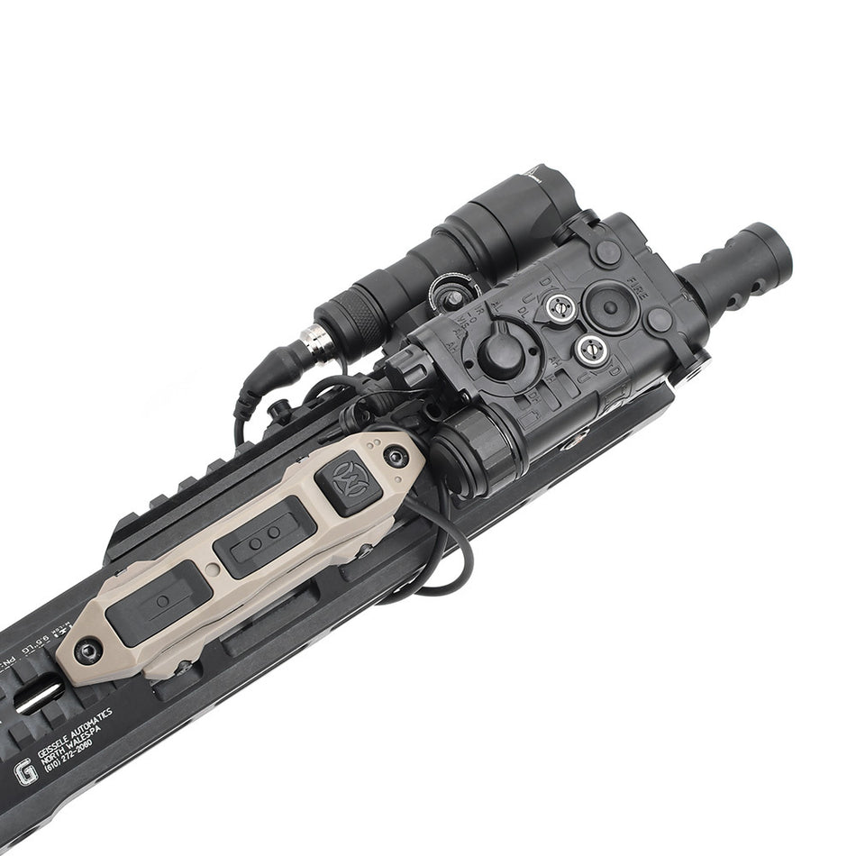 Taktischer erweiterter Dual-Funktions-Kabelschalter mit Sperre, SF ML & 3,5 mm – Dark Earth