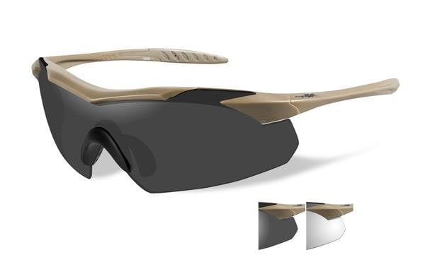 WX Vapor Tan Frame/ Clear and Grey lenses