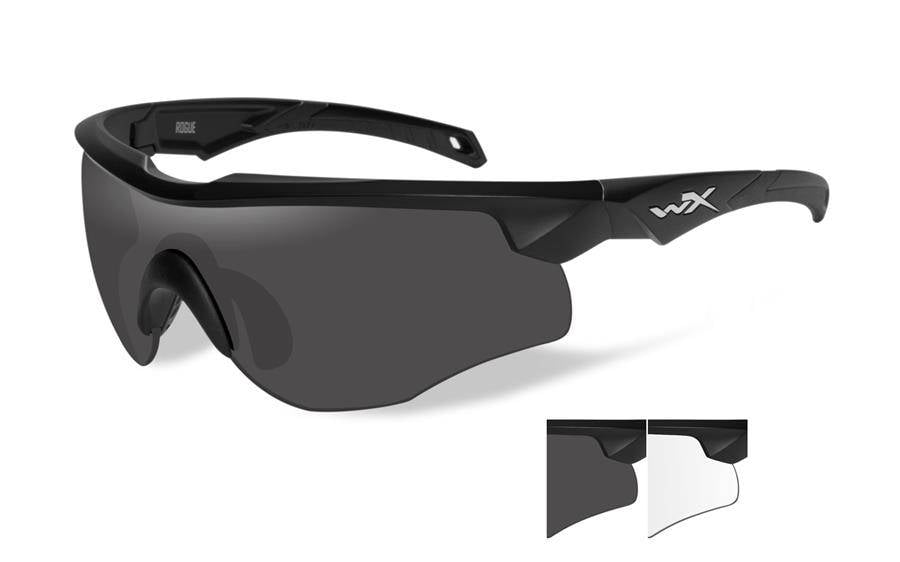 WX Rogue Matte Black frame Clear and Grey Lenses
